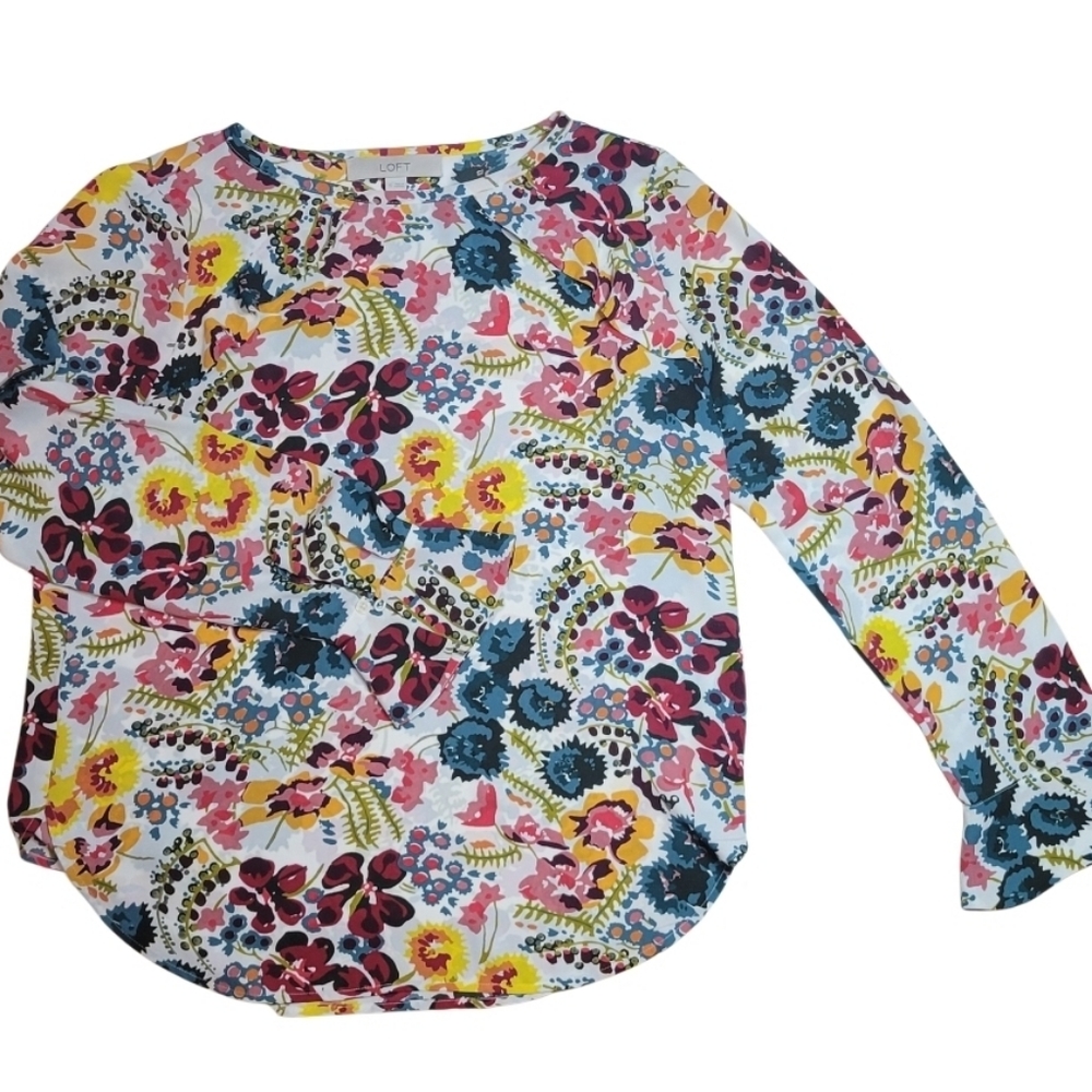 LOFT top women's XS bundle of 2 floral and orange